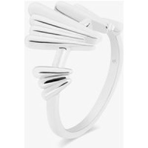 Lucy Quartermaine Silver Topaz Skinny Drip Snake Ring SHR1M N