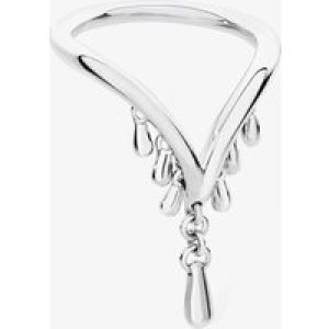 Lucy Quartermaine Silver Waterfall Wishbone Ring WFR2L Q