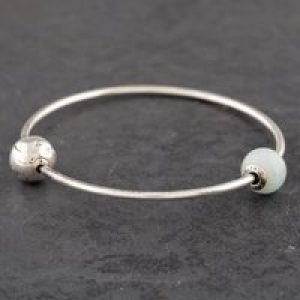 Pre-Owned Pandora Sterling Silver Small Charm Bangle 41221047