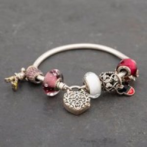 Pre-Owned Silver Multi Stone Pandora Disney 19cm Charm Bracelet 41221370