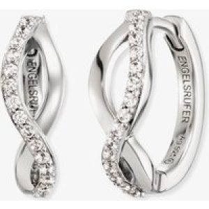 Angel Whisperer Silver Paradise Creole Earrings ERE-PARADISE-ZI-CR