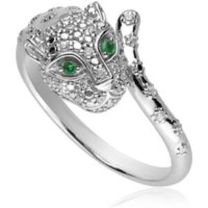 ECFEW™ ‘The Unifier’ Tsavorite & Diamond Cheetah Ring in 9ct White Gold