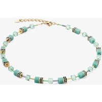 Coeur De Lion GeoCUBE Iconic Mono Gold Plated Green Crystal Necklace 4020/10-0533 - Image 2