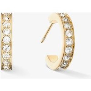 Coeur De Lion Gold Plated Crystal Hoop Earrings 0127/21-1816