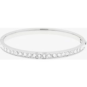 Ted Baker Clemara Silver Finish Hinged Crystal Bangle TBJ1567-01-02