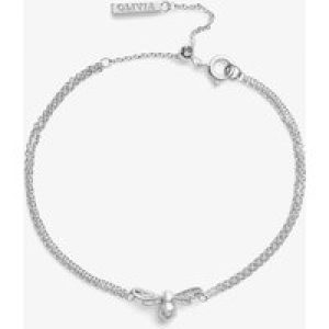 Olivia Burton Lucky Bee Silver Tone Chain Bracelet OBJAMB45N