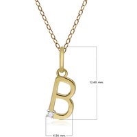 Preliminary Diamond Letter Necklace In 9ct Yellow Gold - Image 2