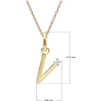 Preliminary Diamond Letter Necklace In 9ct Yellow Gold - Image 2