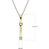 Preliminary Emerald Letter Necklace In 9ct Yellow Gold - Image 2