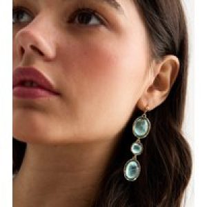 Turquois Gem Stone Drop Earrings New Glance
