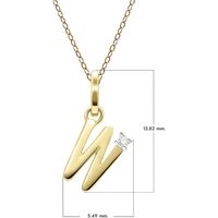Preliminary Diamond Letter Necklace In 9ct Yellow Gold - Image 2