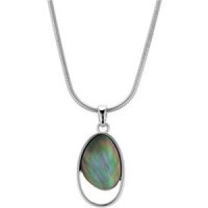 August Woods Silver and Gray Shell Pendant Necklace – Silver
