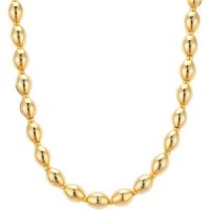 August Woods Gold Oval Beaded Necklace