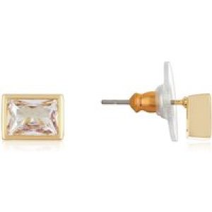 August Woods Gold Glimmer Transparent Crystal Stud Earrings – Gold