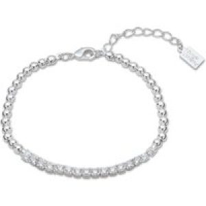 August Woods Silver Ball Crystal Tennis Bracelet – Silver