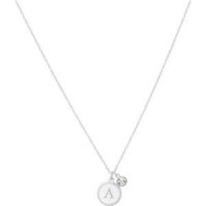 Karma Silver Letter A Coin Necklace – Silver