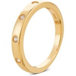 Argento Gold Crystal Circle Ring – Ring Measurement 62 Gold