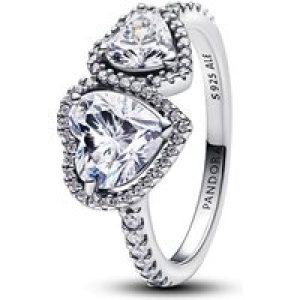 Pandora Double Glowing Halo Hearts Ring – 60