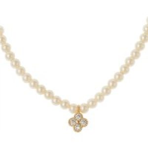 August Woods Gold Clover Pearl Necklace – Gold