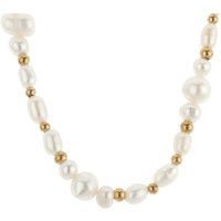 Over & Over Gold Stainless Metal Multi Pearl Necklace - Gold - Image 2