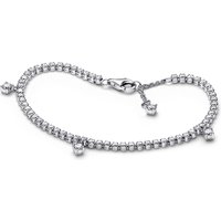 Pandora Silver Glowing Drops Tennis Bracelet - 18cm - Image 2