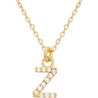 Argento Recycled Gold Letter Crystal Necklace - Letter Z - Image 2
