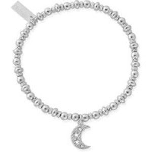ChloBo Silver Didi Sparkle Starry Moon Bracelet – Silver