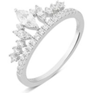 Argento Silver CZ Princess Ring – Ring Dimension 52 Silver