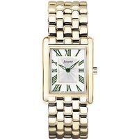Accurist Ladies's Rectangle Inexperienced Numeral Gold Watch - Gold - Image 2