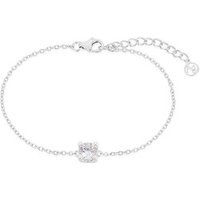Argento Silver Sq. Crystal Bracelet - 925 Silver - Image 2