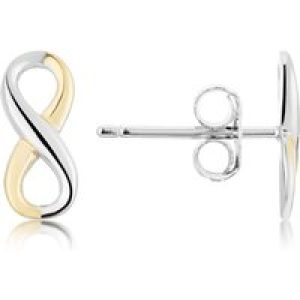 Argento Silver Two Tone Infinity Studs – Silver