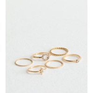 Gold Tone 6 Pack of Stacking Rings New Glance