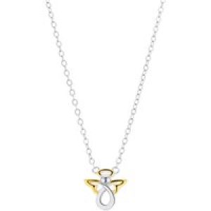 Argento Silver Two Tone Angel Necklace – Silver