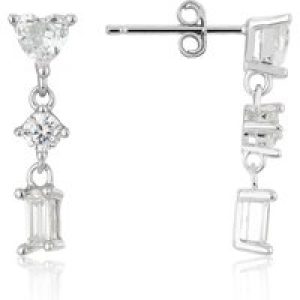 Argento Silver Delicacy Crystal Drop Earrings – Silver