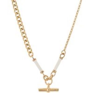 Argento Gold Tooth Cream T-Bar Necklace – Gold