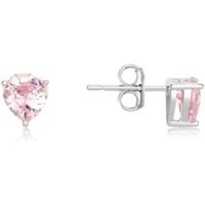 Argento Silver CZ Red Petite Middle Earring – Silver