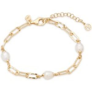 Argento Gold Multi Pearl Chain Bracelet – Gold