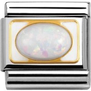 Nomination Magnificence White Opal Hyperlink – White