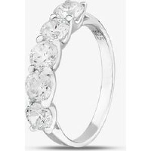 Sterling Silver & Cubic Zirconia Five Stone Ring DPR7080SIL-M