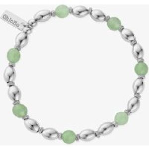 ChloBo Good Fortune Silver Aventurine Bead Bracelet SBAFRO