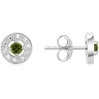 Argento Silver August Birthstone Halo Earrings - Silver - Image 2