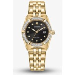 Citizen Corso Eco-Drive Diamond Gold Tone Watch EW2712-55E