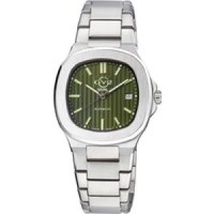 Gv2 Mens Potente 18107 Swiss Automated Stainless Metal Luminous Date Watch – Inexperienced – One Dimension