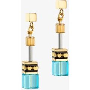 Coeur De Lion Ladies GeoCUBE Turquoise Drop Earrings 2838/21-0616