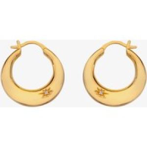 Hot Diamonds Soul 18ct Gold Plated Diamond Statement Hoop Earrings DE672