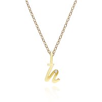 Alphabet Letter H Diamond pendant in 9ct Yellow Gold - Image 2