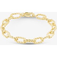 9ct Yellow Gold Textured Oval Link Bracelet 1.28.1502 - Image 2