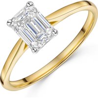 18ct Yellow Gold 1ct Emerald Lab Grown Diamond Solitaire - Image 2