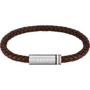 BOSS Ares Brown Braided Males’s Bracelet 1580623M