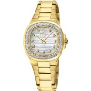 Gv2 Womens Potente Lady White MOP dial, 316L Stainless Steel IPYG Diamond Swiss Quartz Watch – Gold – One Size